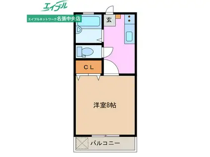 ルーラルハイツIWATA(1K/1階)の間取り写真