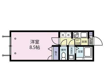 PARKS・K都立家政(1K/1階)の間取り写真