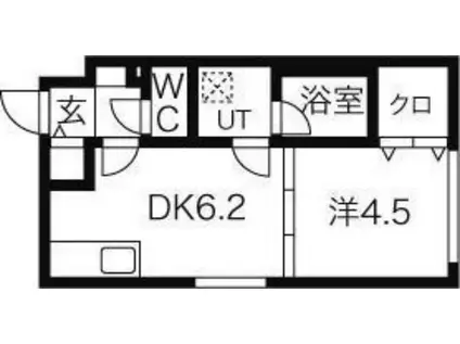 ステラレジデンス南沢(1DK/4階)の間取り写真