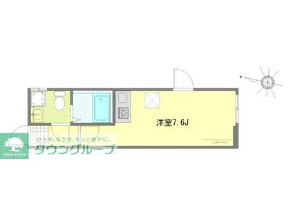 練馬区高野台422共同(ワンルーム/1階)の間取り写真
