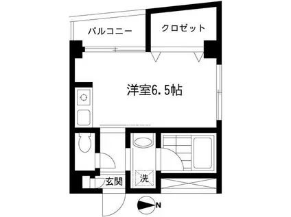 ニューシティ恵比寿(ワンルーム/3階)の間取り写真