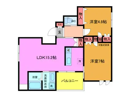 ブランルージュ(3LDK/3階)の間取り写真