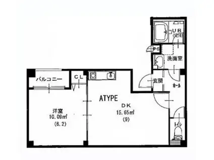 ネクステージ七松町(1DK/1階)の間取り写真