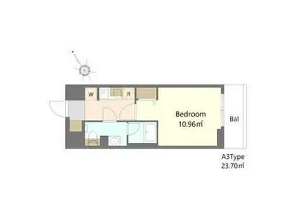 レジデンス船橋東中山(1K/5階)の間取り写真