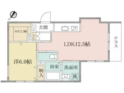 ヘーベルヴィレッジ浦和南ノーブルレジデンス(1LDK/1階)の間取り写真