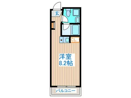 HILLS BLANCHE(ワンルーム/2階)の間取り写真