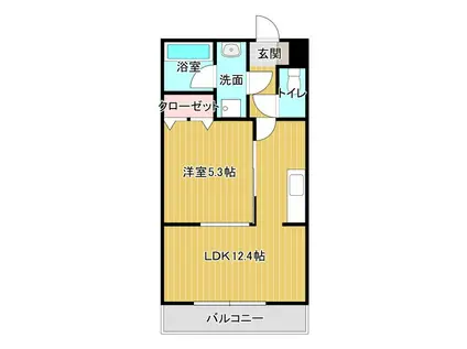 アイベックス・ナイン(1LDK/2階)の間取り写真