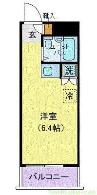 国際パレス自由が丘(ワンルーム/3階)の間取り写真