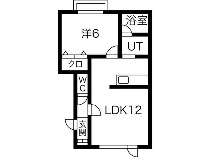 サンヴィレッジ楓II(1LDK/2階)の間取り写真