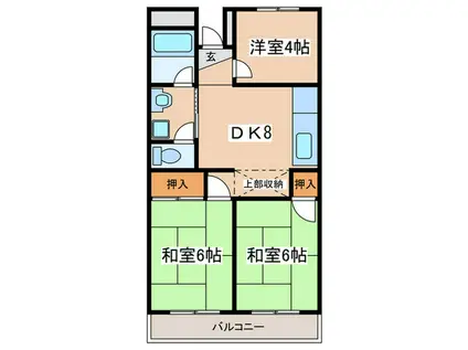 コンフォートすみよし台(3DK/3階)の間取り写真