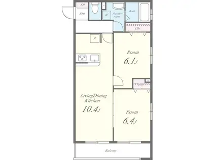 ビアーレ(2LDK/2階)の間取り写真