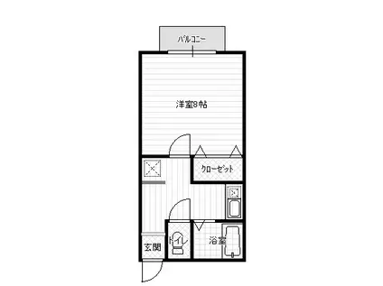 エスポアールIZUMI(1K/2階)の間取り写真