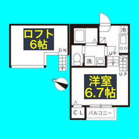 ハーモニーテラス西野町(1K/1階)の間取り写真