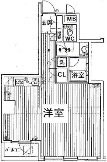 アークステージ関内(ワンルーム/4階)の間取り写真