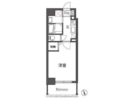 レブリアント清川(1K/11階)の間取り写真