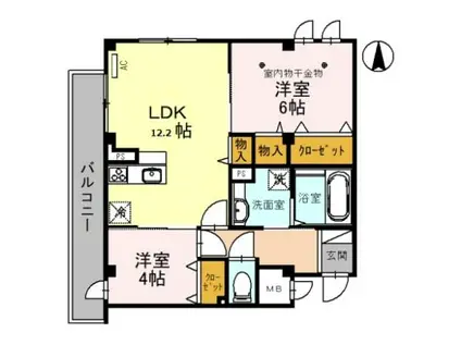 メゾン ド 常盤(2LDK/2階)の間取り写真