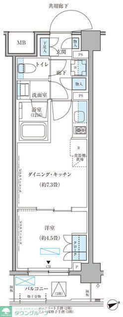 パークアクシス文京本郷(1DK/3階)の間取り写真