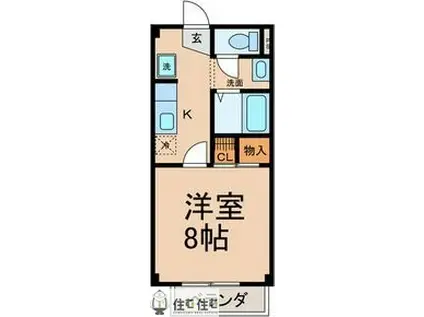 サンライクピープル(1K/1階)の間取り写真