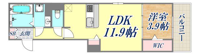LAMAISON大池町(1LDK/2階)の間取り写真