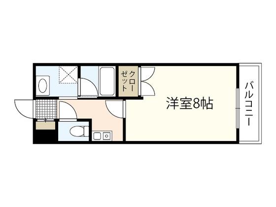 コーボレーション草津(1K/5階)の間取り写真