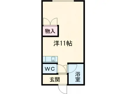 リラハイツ末広C(ワンルーム/1階)の間取り写真