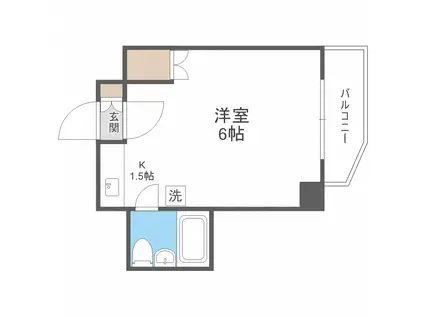 アビタシオン菊水(1K/5階)の間取り写真