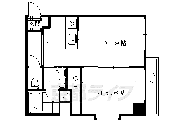 SAWARABI KITAYAMA(1LDK/5階)の間取り写真
