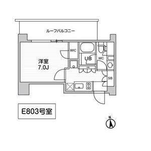 ALTERNA東池袋(1K/8階)の間取り写真