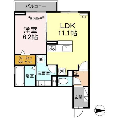 グラン桜台(1LDK/2階)の間取り写真