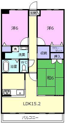 ラフィネ(3LDK/2階)の間取り写真