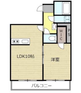 チャームビラII(1LDK/1階)の間取り写真