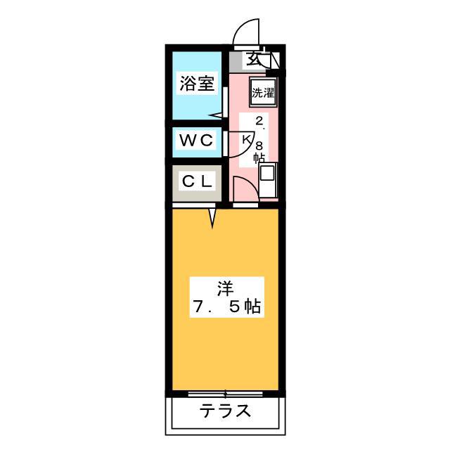 PARA ONCE(1K/1階)の間取り写真