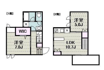 WHITE HOUSE(2LDK/1階)の間取り写真