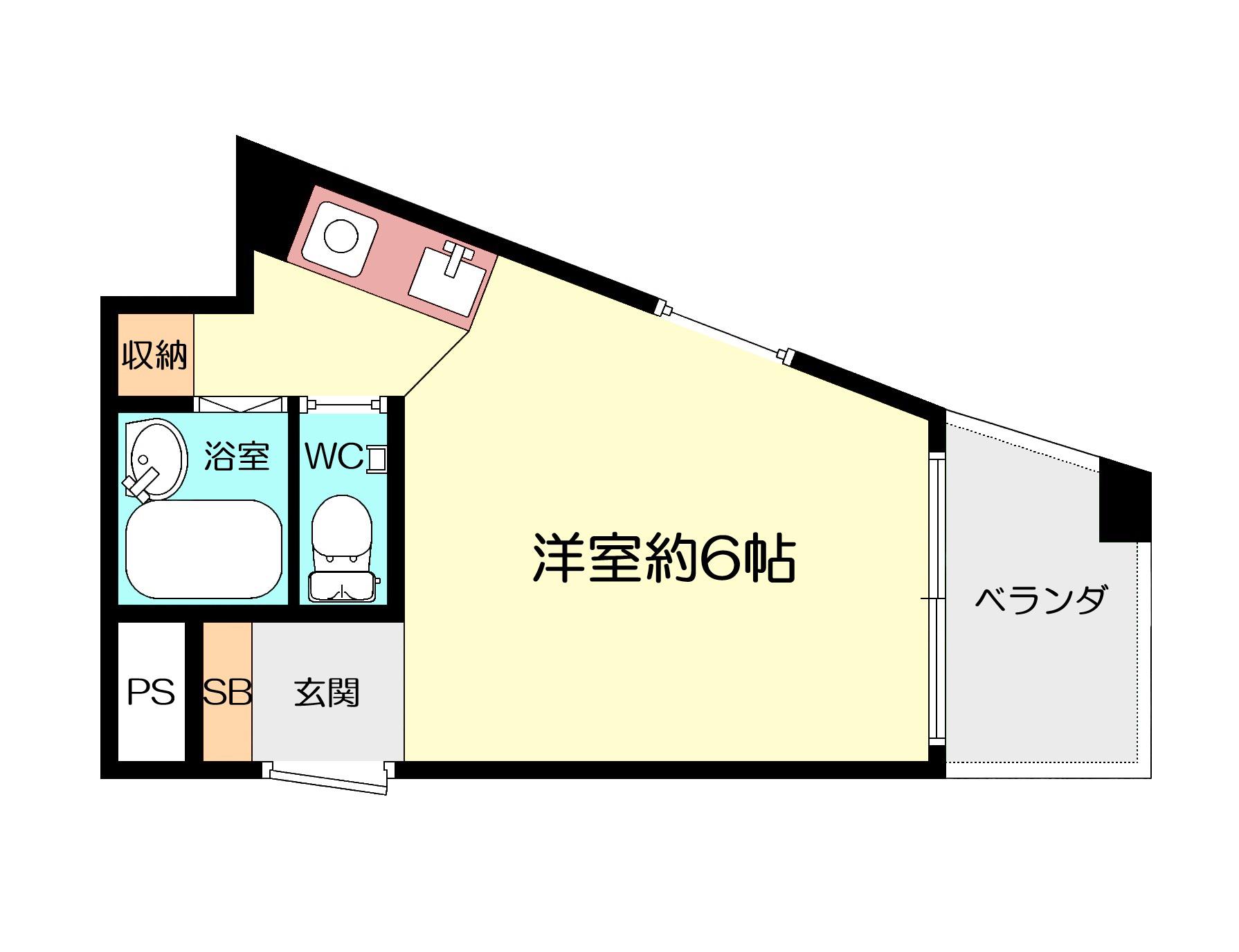 有馬パレス西中島(ワンルーム/7階)の間取り写真