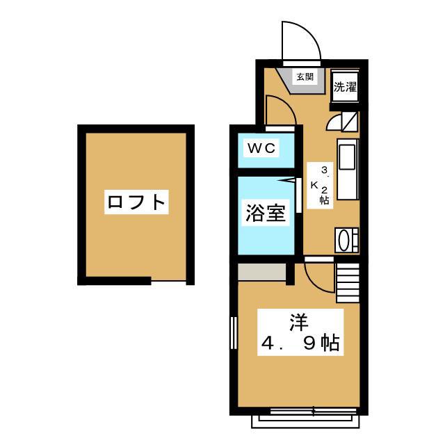 めぞん一刻(1K/1階)の間取り写真