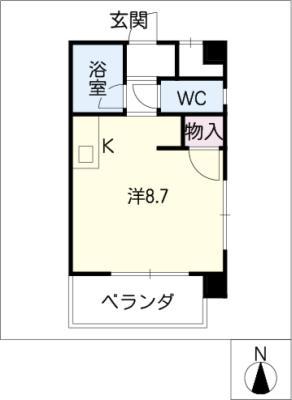 リバー・クレスト(ワンルーム/4階)の間取り写真
