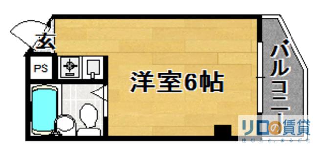 ノーヴァ鍵本(ワンルーム/3階)の間取り写真