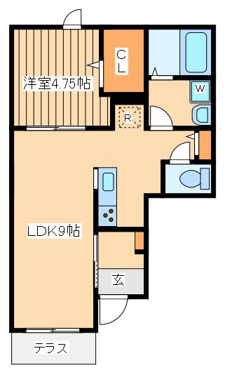 ナーシサス・コート大倉山A棟(1LDK/1階)の間取り写真