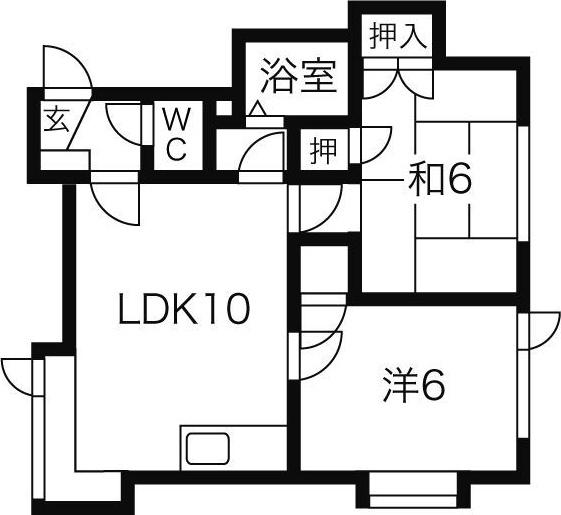 ベジタブルハウス(2LDK/1階)の間取り写真