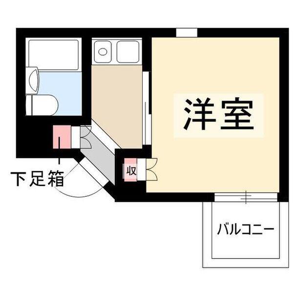 メゾンドラパン(1K/1階)の間取り写真