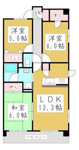 CASA DE MARE(3LDK/2階)の間取り写真