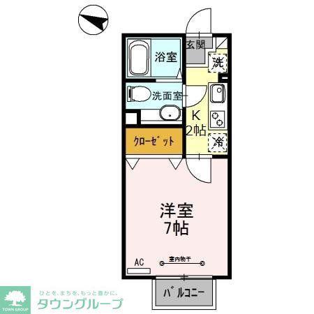 PARTERRE(1K/2階)の間取り写真