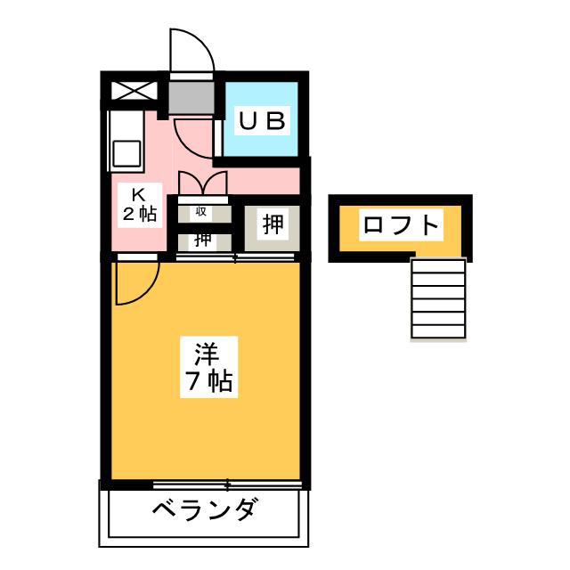 ソフィアビル(1K/4階)の間取り写真