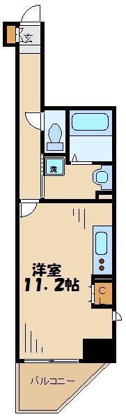 プランタニエⅡ(ワンルーム/1階)の間取り写真