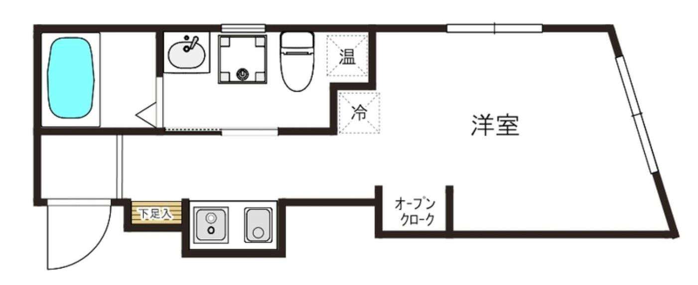 トライベッカ武蔵小山(ワンルーム/B1階)の間取り写真