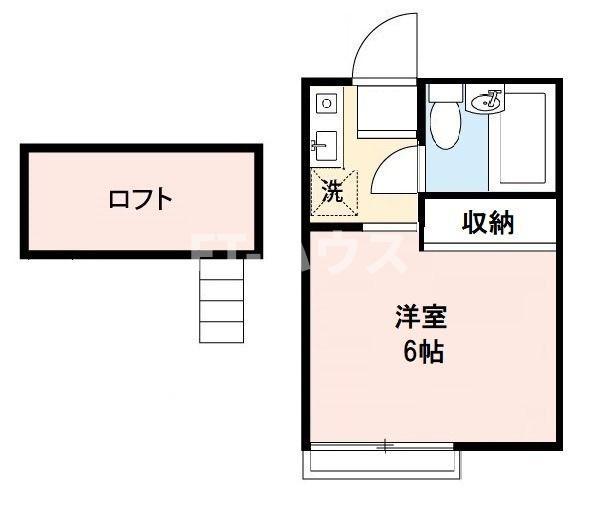 幕張ベルビーアイチ(1K/2階)の間取り写真