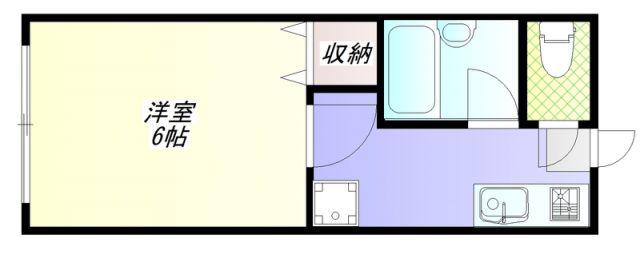 ハイム田原(1K/2階)の間取り写真