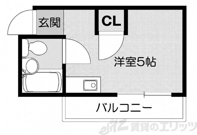 ハッピー・ド・千里山(ワンルーム/3階)の間取り写真