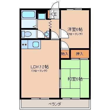 パストラルコート(2LDK/1階)の間取り写真