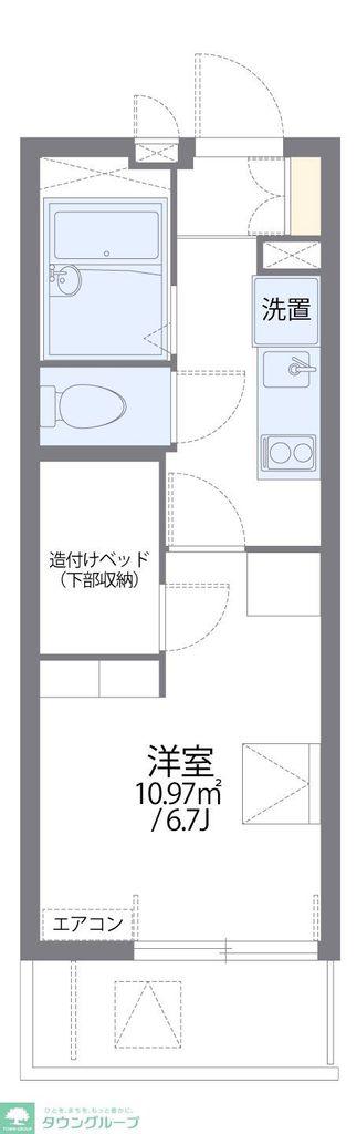 レオパレス椎の実3(1K/1階)の間取り写真